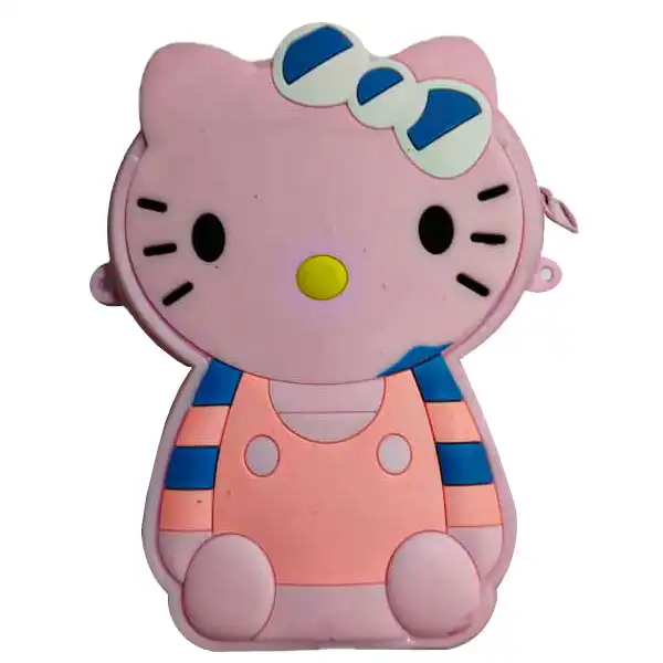 کیف رودوشی بچگانه مدل سیلیکونی فانتزی طرح کیتی کد 01