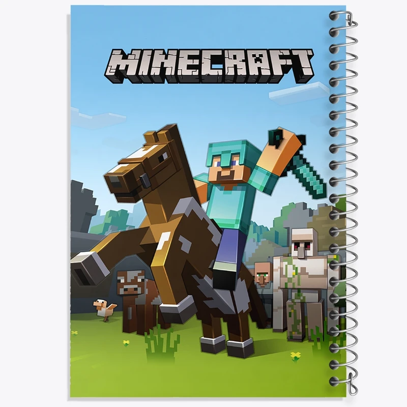 دفتر ژورنال نویسی 50 برگ خندالو مدل نقطه ای طرح ماینکرافت (Minecraft) کد F2422