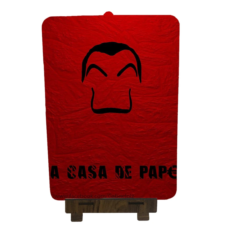 تابلو شاسی رومیزی طرح سریال Money Heist خانه کاغذی bn2