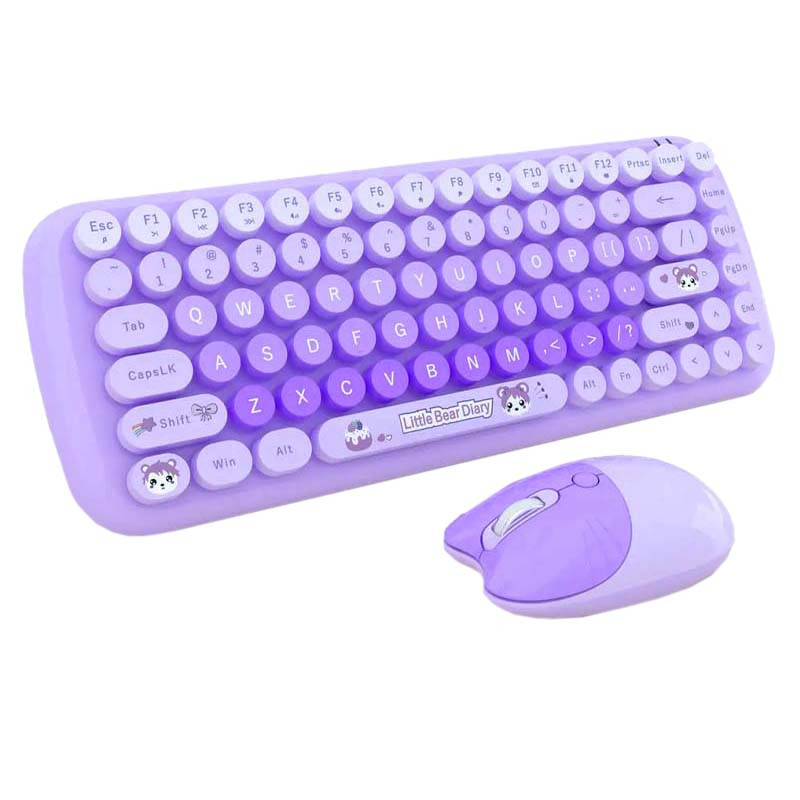 کیبورد و ماوس بی سیم مافی مدل candy fashion multicolor، سوییچ ممبران، Tenkeyless