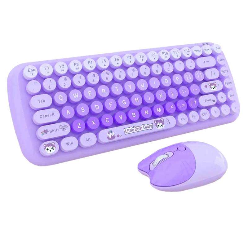 کیبورد و ماوس بی سیم مافی مدل candy fashion multicolor، سوییچ ممبران، Tenkeyless کیبورد و ماوس بی سیم مافی مدل candy fashion multicolor، سوییچ ممبران، Tenkeyless