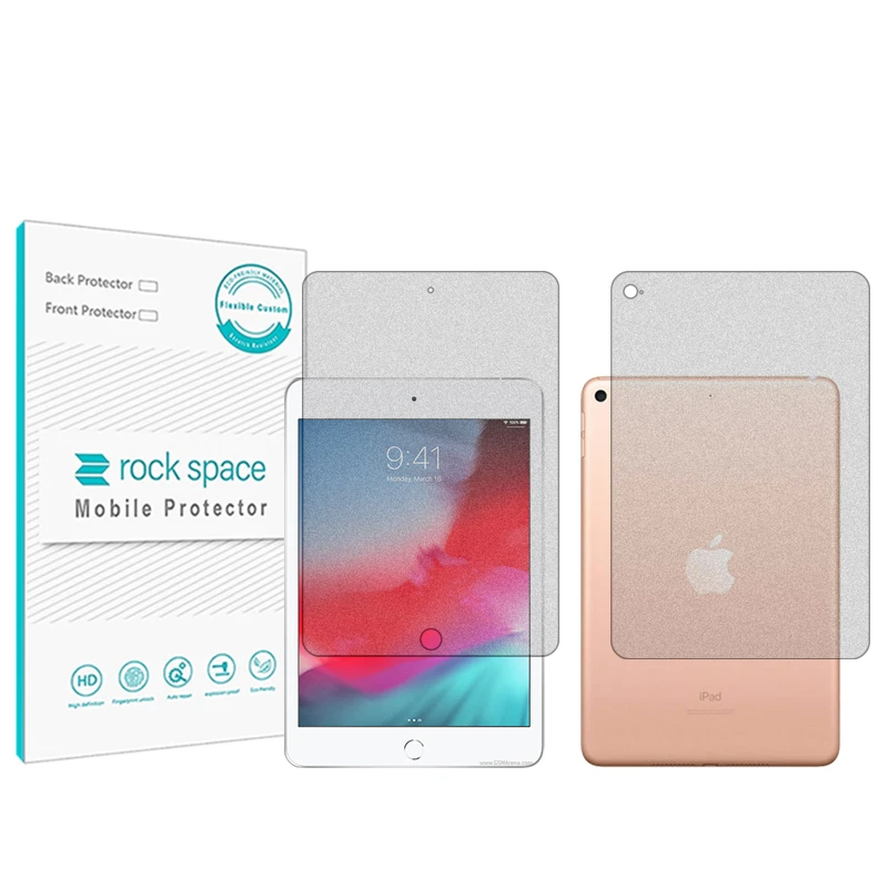 محافظ صفحه نمایش مات راک اسپیس مدل HyMTT مناسب برای تبلت اپل iPad mini به همراه محافظ پشت تبلت