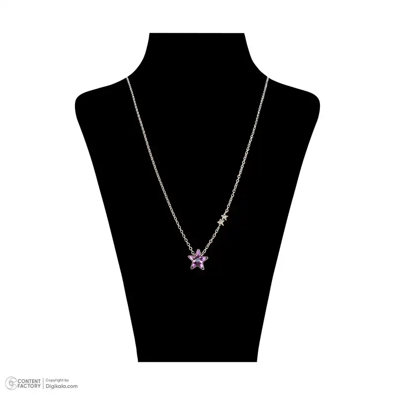 گردنبند نقره زنانه سواروسکی مدل ستاره خاص ظریف کد 148693
