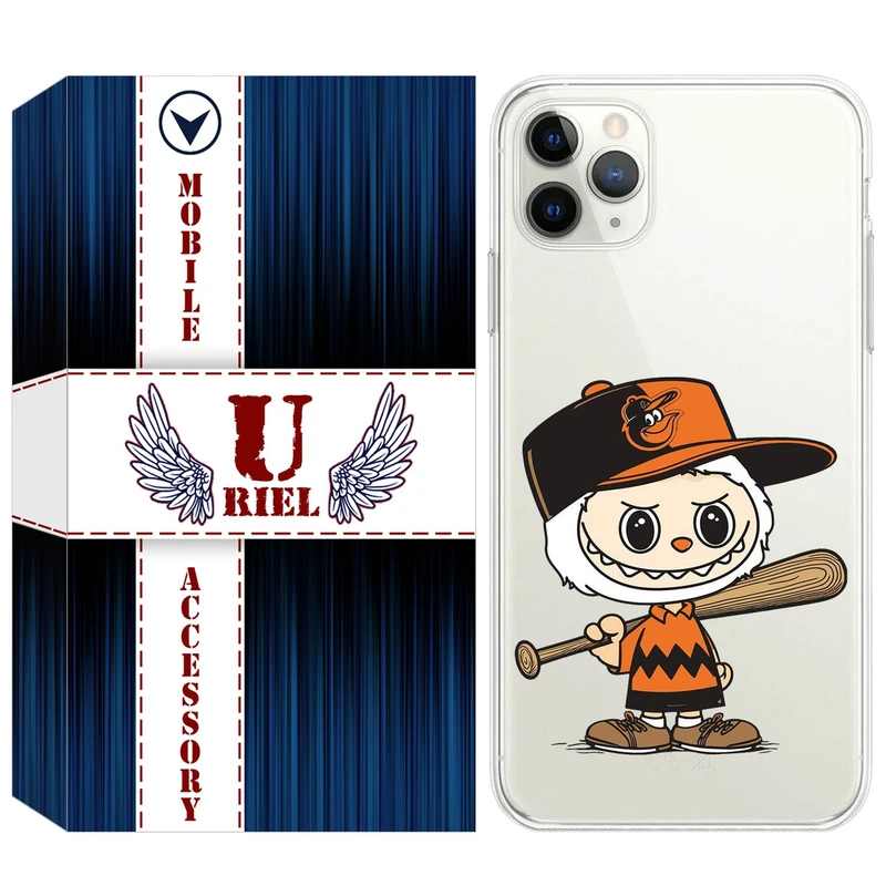 کاور یوریل قاب مدل Clear کد 128 طرح لبوبو Labubu مناسب برای گوشی موبایل اپل iPhone 11 Pro Max