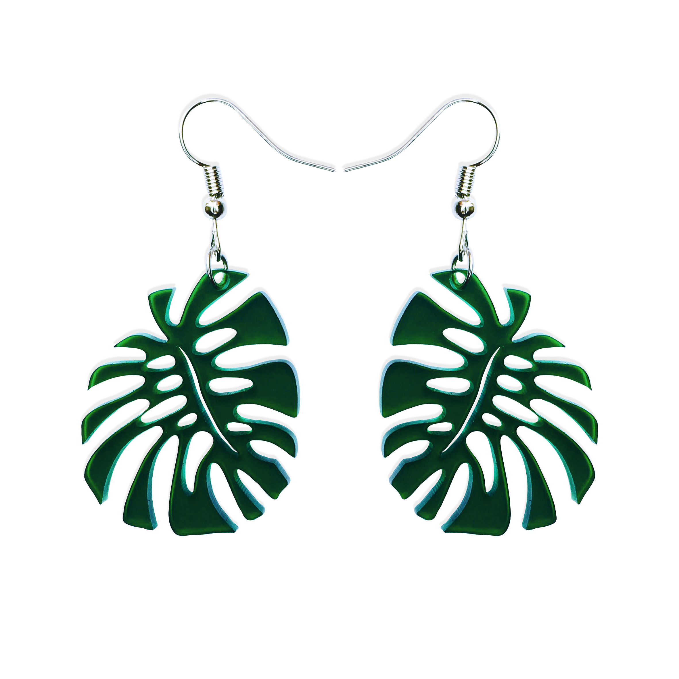 گوشواره دخترانه طرح monstera کد 01