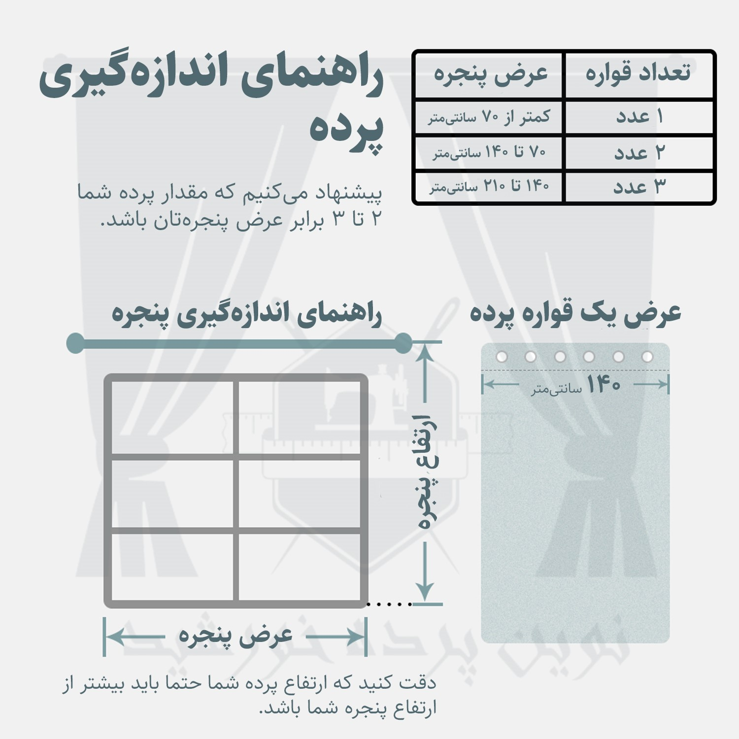 پرده نوین پرده خورشید مدل کتان GB311 سایز 280x140 سانتی متر