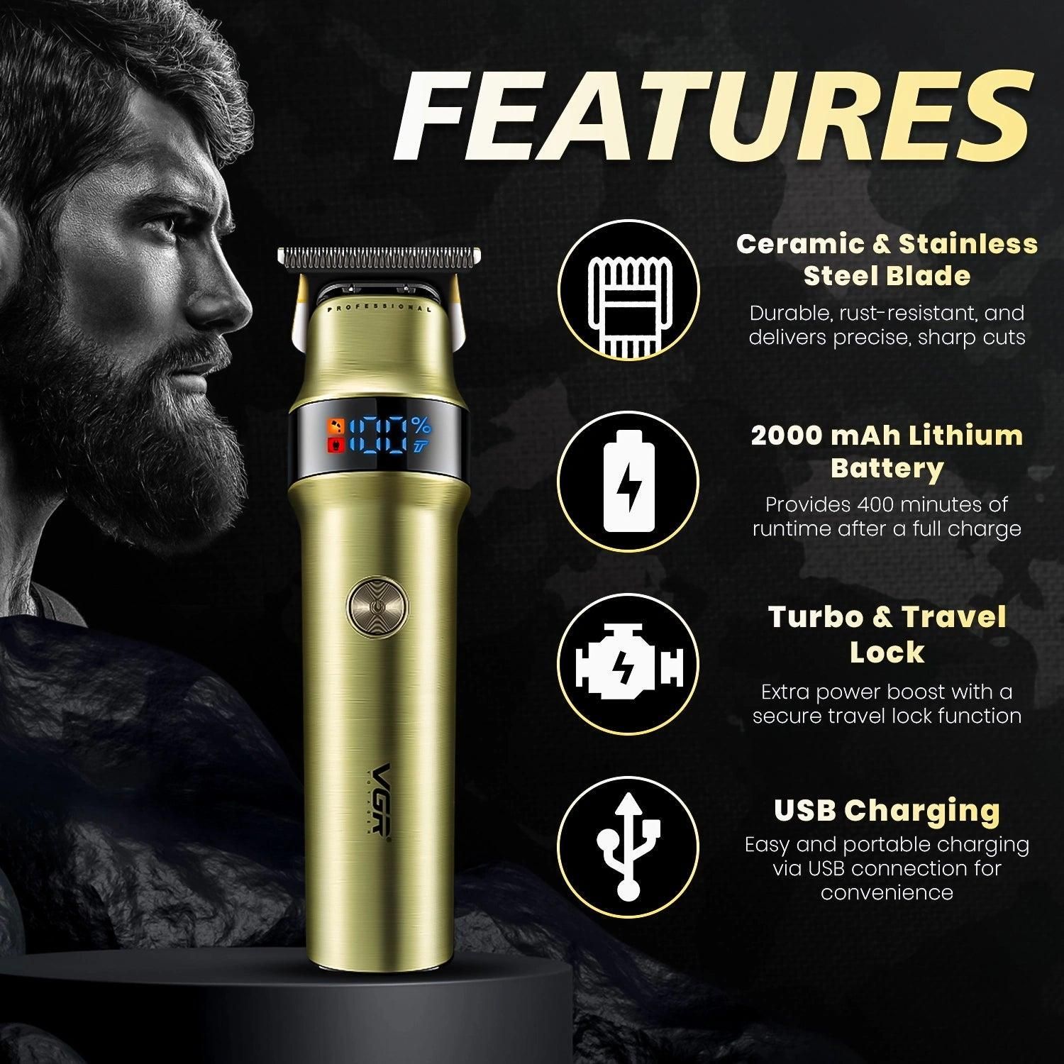 ماشین اصلاح موی سر و صورت وی جی ار مدل V-991 -  - 4