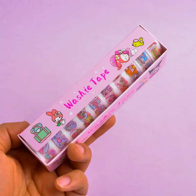 چسب نواری مدل واشی طرح ملودی و کرومی عرض 1.5سانتی متر بسته 10 عددی