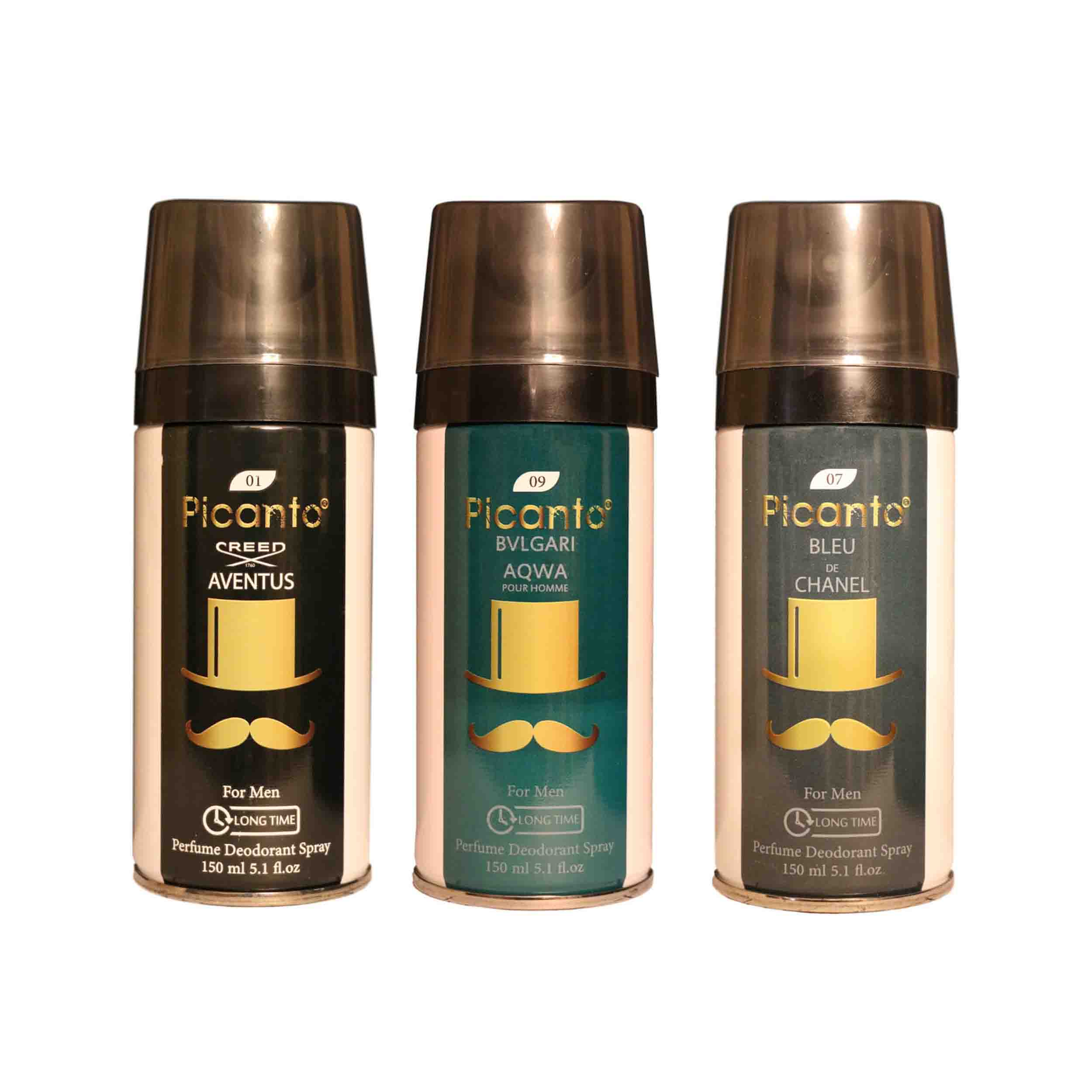 اسپری خوشبو کننده بدن مردانه پیکانتو مدل P20 حجم 150 میلی لیتر مجموعه 3 عددی