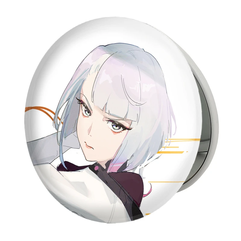 آینه جیبی خندالو طرح لوسی انیمه سایبرپانک مدل تاشو کد 23981 