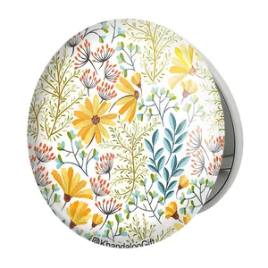 آینه جیبی خندالو طرح گل گلی مدل تاشو کد 2207 