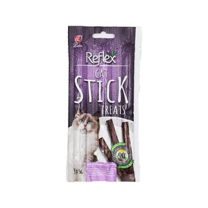 تشویقی گربه رفلکس مدل مدادی مرغ و زغال اخته وزن 5 گرم بسته سه عددی