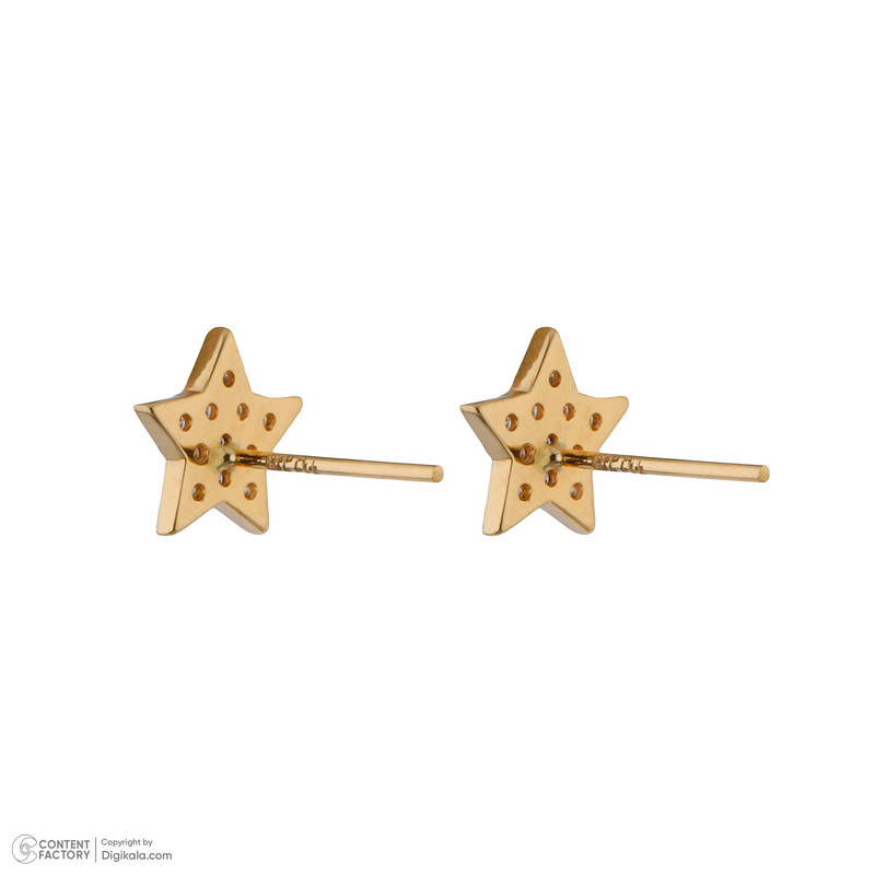 گوشواره طلا 18 عیار زنانه تاج مدل G4