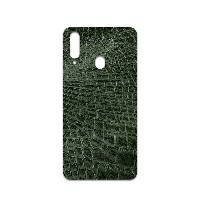 برچسب پوششی ماهوت مدل Green-Crocodile-Leather مناسب برای گوشی موبایل سامسونگ Galaxy A20s