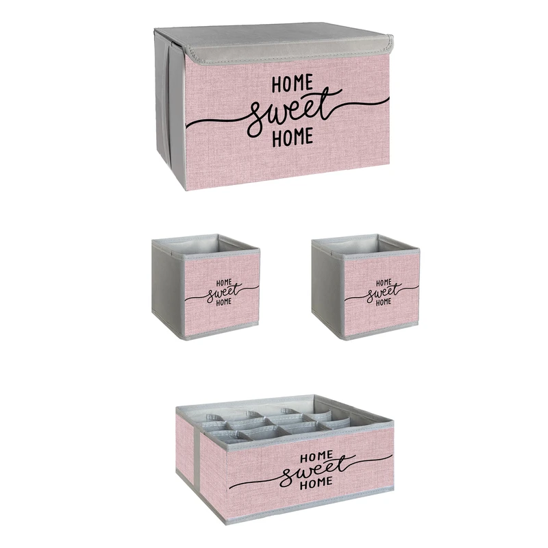 نظم دهنده طرح لینن HOME SWEET HOME کد ECO1 مجموعه 4 عددی