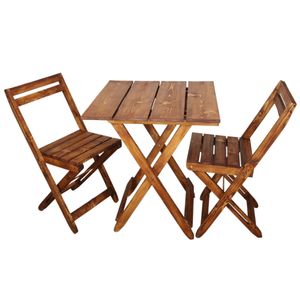 نقد و بررسی میز و صندلی ناهاخوری 2 نفره مدل تاشو چوبی توسط خریداران