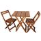 میز و صندلی سفری مدل تاشو چوبی مجموعه 3 عددی