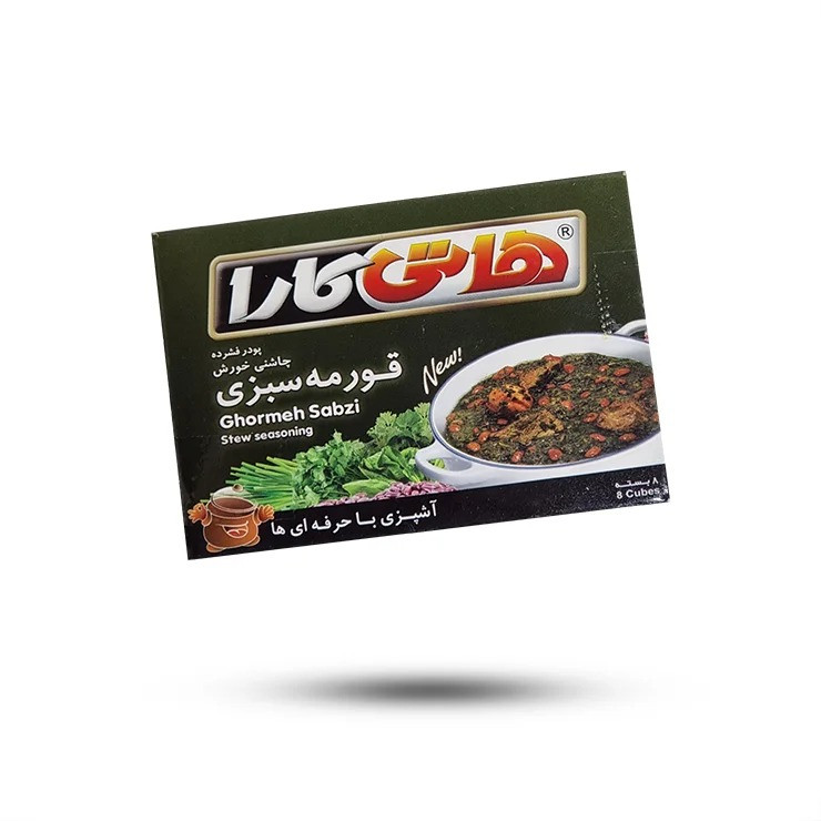 پودر فشرده حاوی عصاره خورشت قرمه سبزی هاتی کارا - 80 گرم بسته 6 عددی