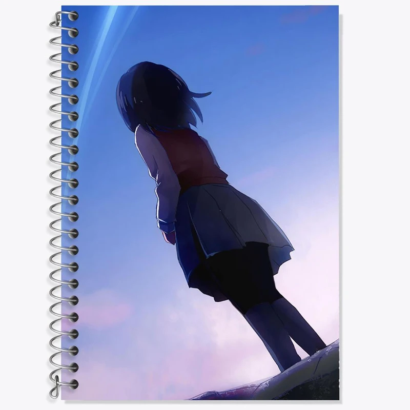 دفتر زبان 50 برگ خندالو مدل سه خط طرح میتسویا میامیزو انیمه یورنیم Your Name کد 16245