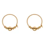 گوشواره حلقه‌ای طلا 18 عیار زنانه گلدم مدل گوی البرناردوE-3070007