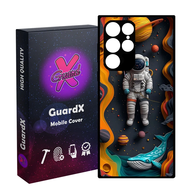 کاور گارد ایکس طرح فضانورد مدل Glass10763 مناسب برای گوشی موبایل سامسونگ Galaxy S23 Ultra