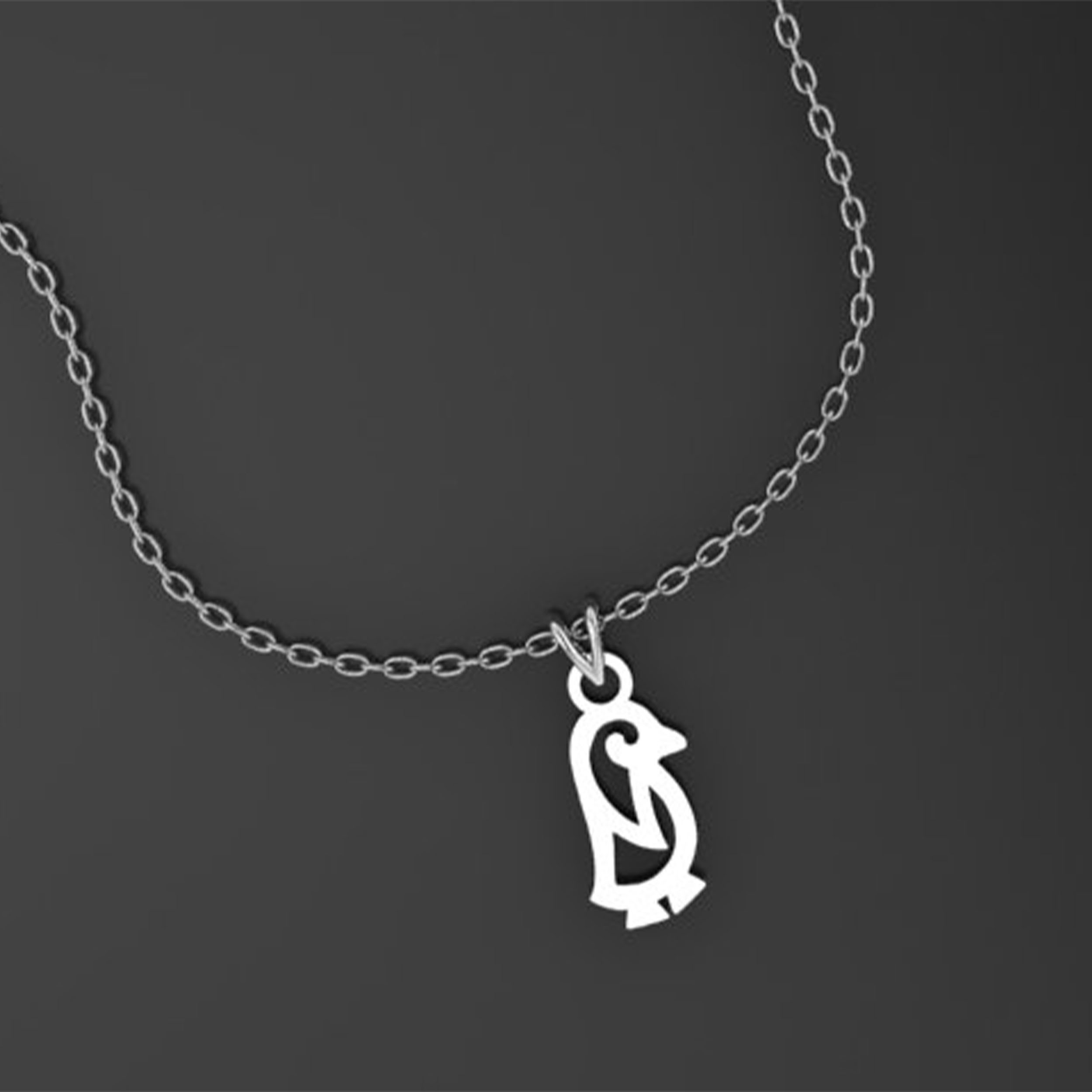 گردنبند نقره زنانه مدل پلاک طرح پنگوِِئن گردنبند نقره زنانه مدل پلاک طرح پنگوِِئن