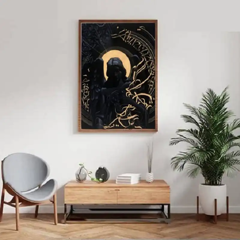 تابلو نقاشی رنگ روغن مدل توبه فرشته