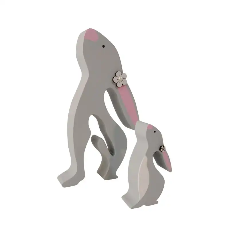 اسباب بازی چوبی طرح پازل خرگوش مدل MKids55G مجموعه 2 عددی