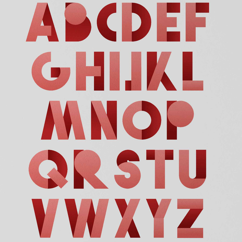 استیکر مدل alphabet مجموعه 28 عددی