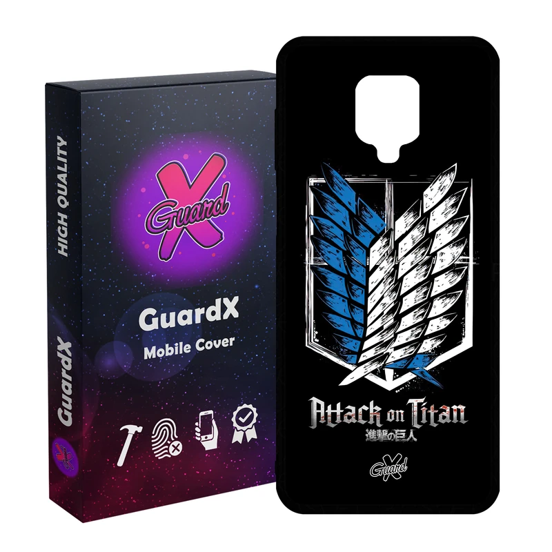 کاور گارد ایکس طرح Attack on Titan Anime مدل Glass10448 مناسب برای گوشی موبایل شیائومی Redmi Note9 Pro/Note 9 Pro Max/Redmi Note 9S/MI Poco M2 Pro