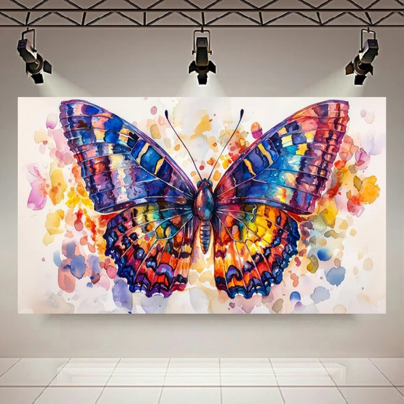 پوستر طرح پروانه رنگی مدل آبرنگ کد AR303185