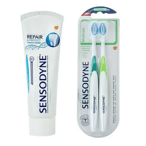 خمیر دندان سنسوداین مدل Repair حجم 75 میلی لیتر به همراه مسواک سنسوداین مدل Multi care با برس متوسط مجموعه 2 عددی