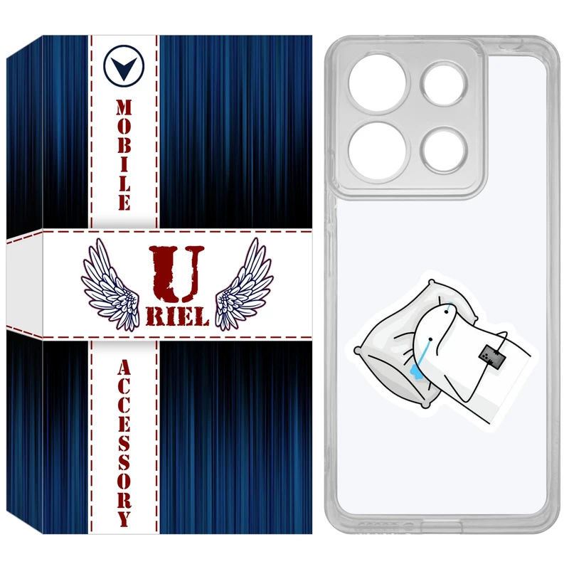 کاور یوریل مدل Clear کد 81 طرح غمگین مناسب برای گوشی موبایل شیائومی Redmi Note 13 4G