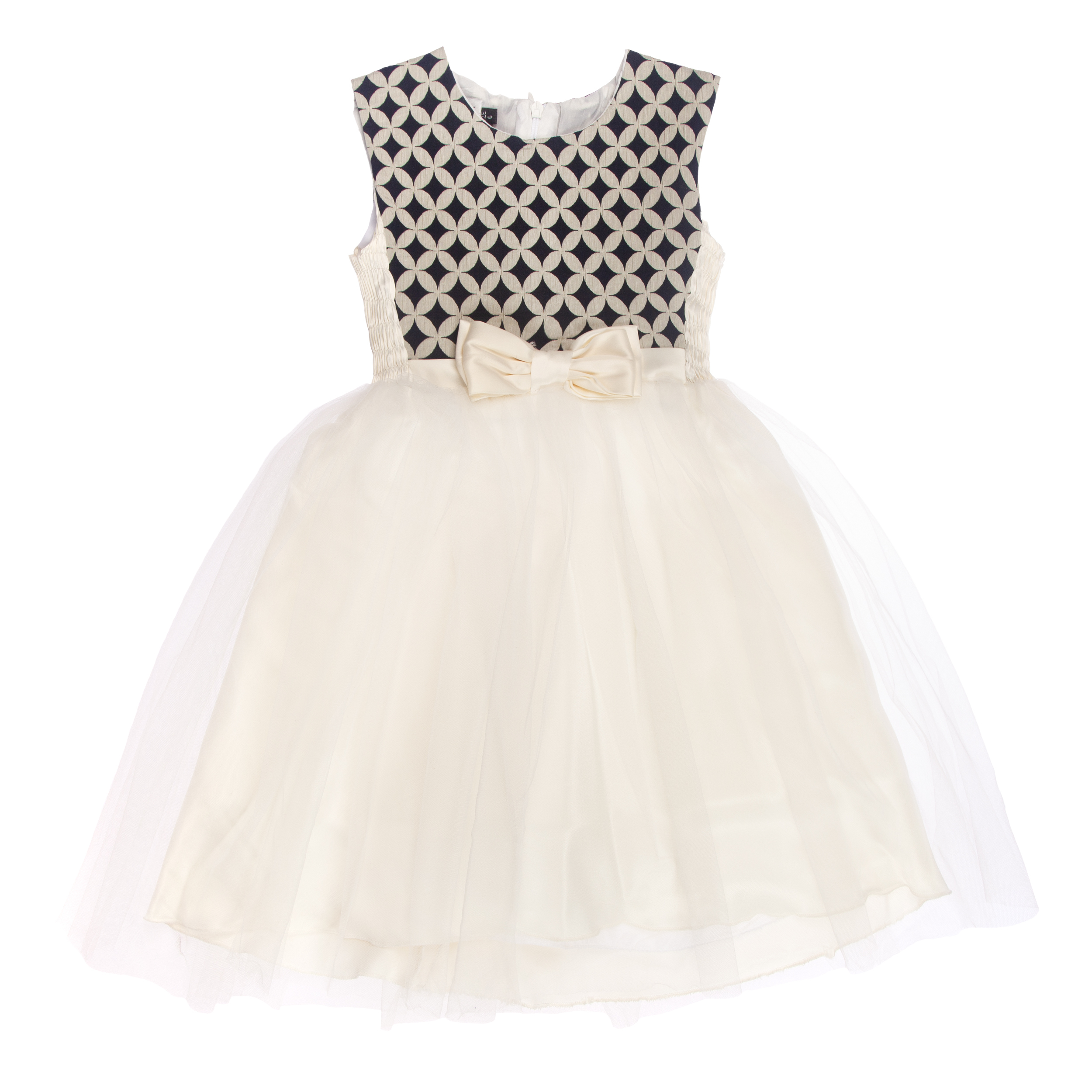 پیراهن دخترانه مدل مایلین  رنگ سفید