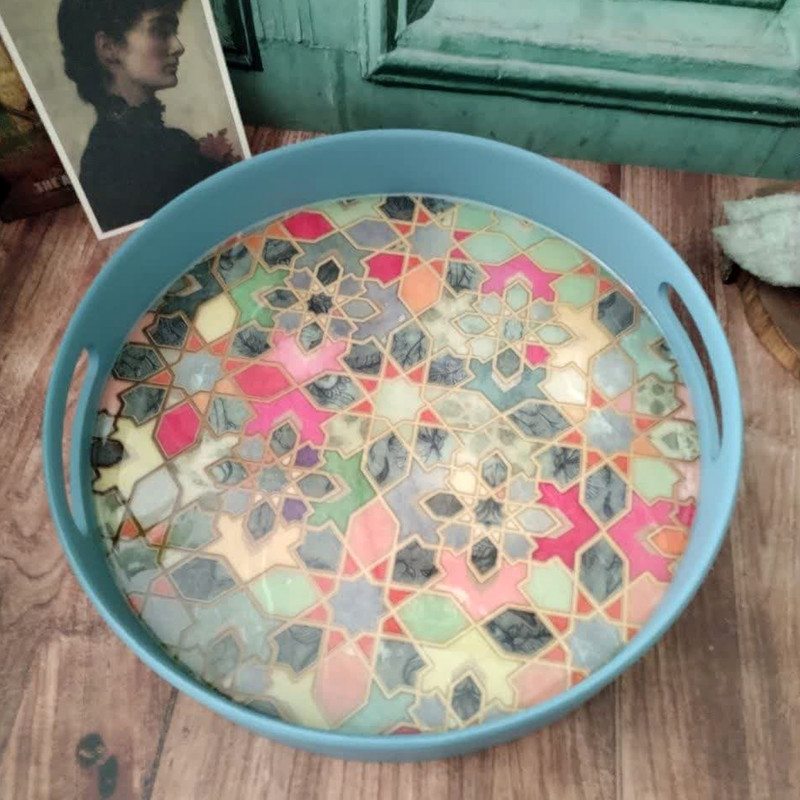 سینی دسته دار مدل ترنگ سایز 29*29 سانتی متر