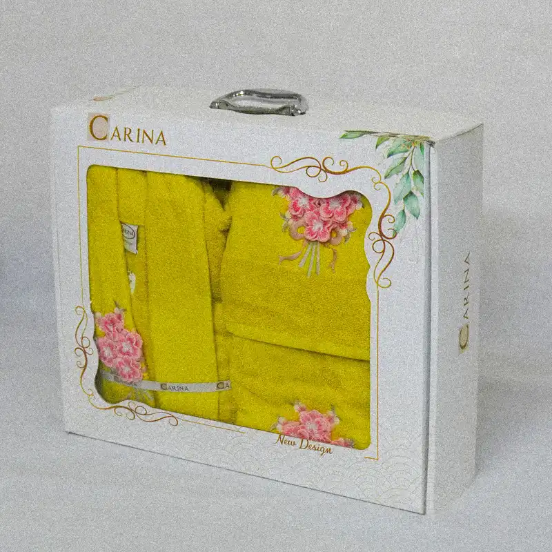 ست حوله کارینا مدل ویولت کد 03 مجموعه 6 عددی