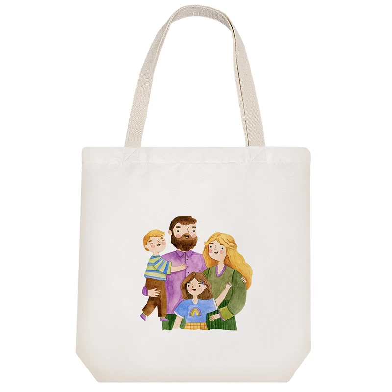 ساک خرید خندالو طرح خانواده Happy Family کد 3315