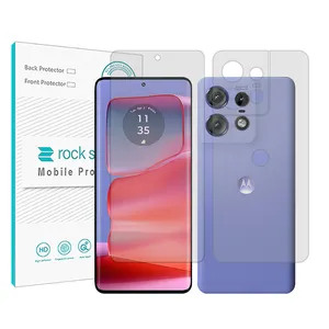 Rock space Resistant model transparent screen protector suitable for the Motorola Edge 50 Pro mobile phone along with the phone back protector