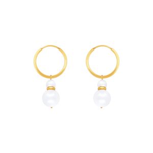 گوشواره حلقه‌ای طلا 18 عیار زنانه پرسته مدل WE307