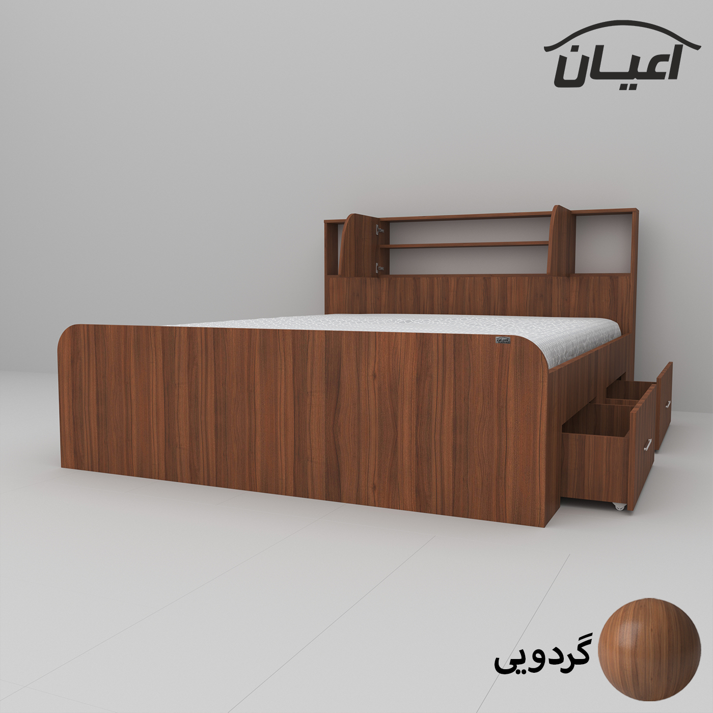 تخت خواب دونفره اعیان مدل FH505 سایز 160x200 سانتی متر
