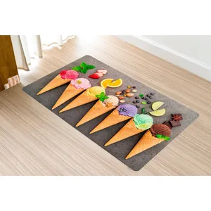 پادری مدل سه لایه رویه مخمل طرح آشپزخانه کد S620 سایز 75x45 سانتی متر