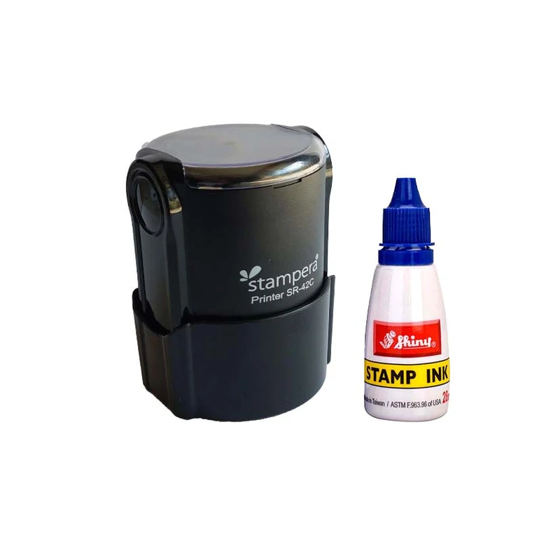 مهر استمپرا مدل SR-42C طرح دایره به همراه جوهر