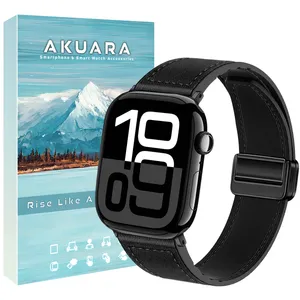 Akuara MG Leather Sic Band Suitable for Apple Watch Series Se/1/2/3/4/5/6/7/8/9 size 42/44/45 mm