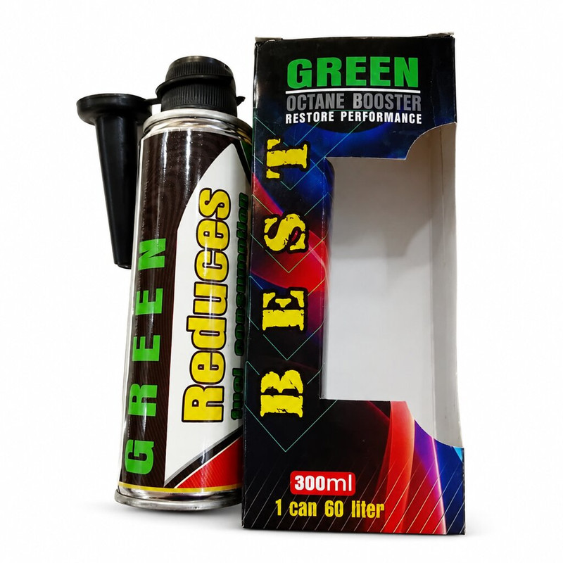 مکمل سوخت اکتان بوستر و انژکتورشوی و کاهنده مصرف سوخت خودرو بست گرین مدل Green حجم 300 میلی‌لیتر 