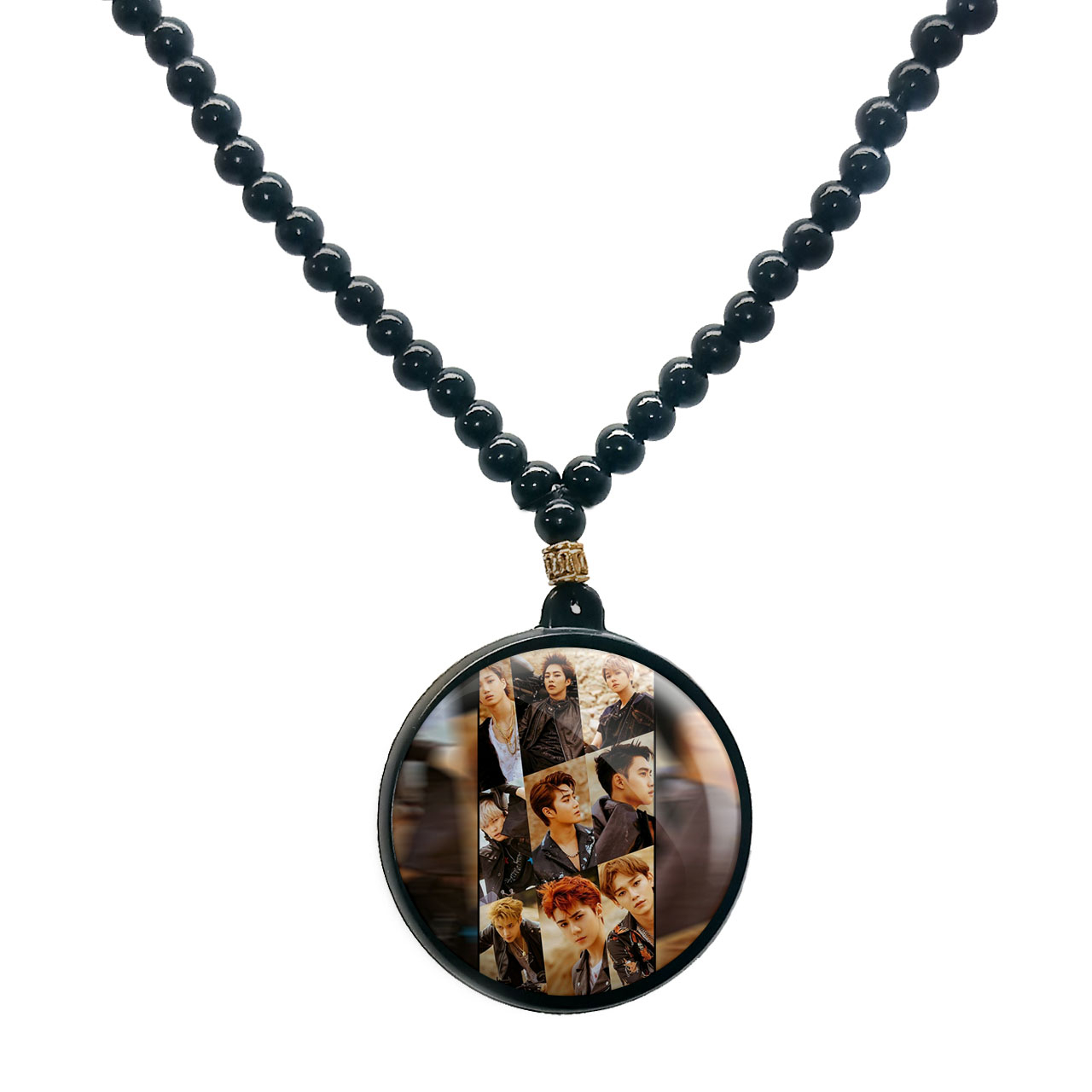 گردنبند پرمانه طرح exo کد pmd.14130 مدل دو طرفه