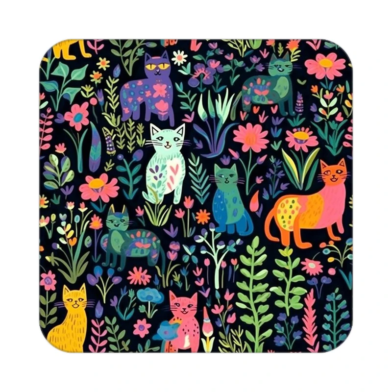 زیر لیوانی کاکتی طرح حیوانات رنگی مدل mp25947