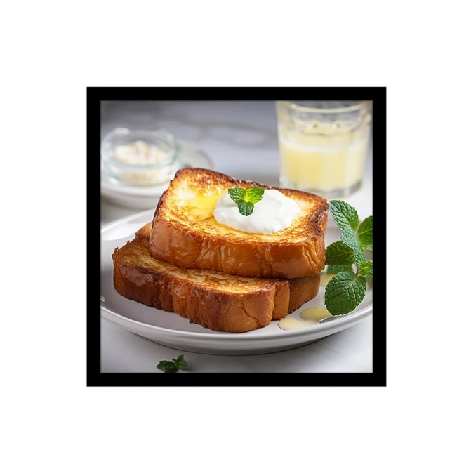 تابلو نوری بکلیت طرح صبحانه و نان تست مدل لایت باکس B-MID-20612