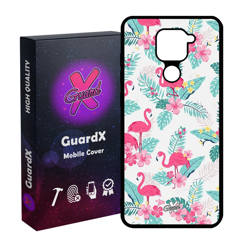 کاور گارد ایکس طرح فلامینگو مدل Glass10274 مناسب برای گوشی موبایل شیائومی Redmi Note 9
