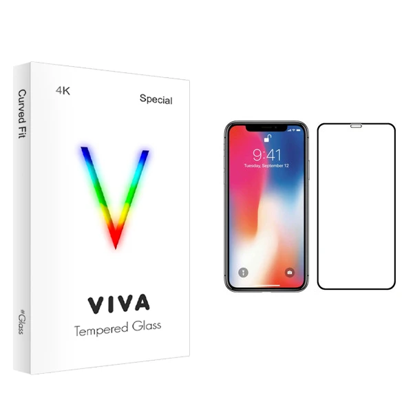محافظ صفحه نمایش ویوا مدل 4K مناسب برای گوشی موبایل اپل iPhone X