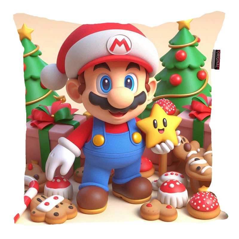 کوسن پاد آفرین مدل ماریو طرح قارچ خور کد 123